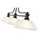 Z-Lite Melange Billiard, 3-Light, 14 In.W x 52 In.L x 21 In.H, Matte Black/White Linen 725-3MB-DWL13 - alternate 3